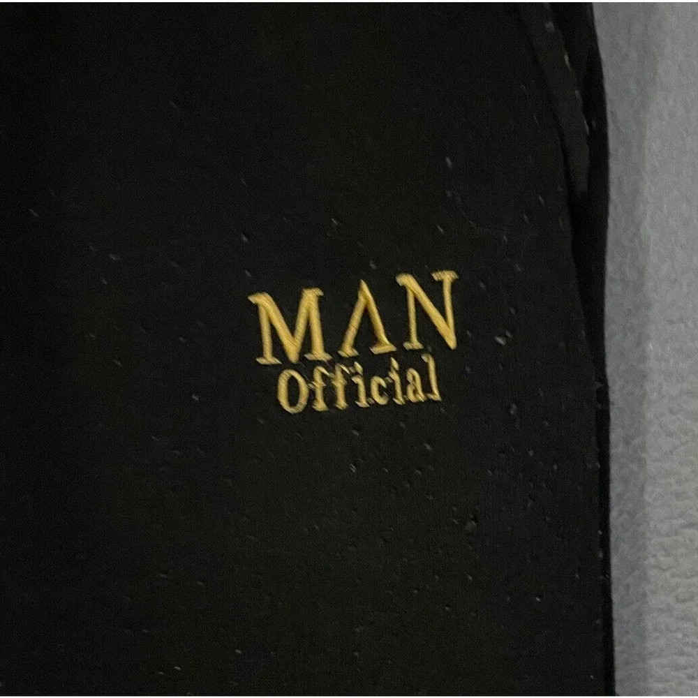 Boohoo Man Official Tapered‎ Sweatpants Black Tracksuit Trousers Large